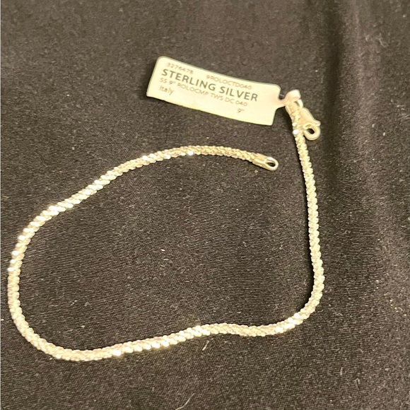 Elegant Sterling Silver Diamond Cut Rope Chain Bracelet Made in Italy 9” Unisex - Picture 11 of 14